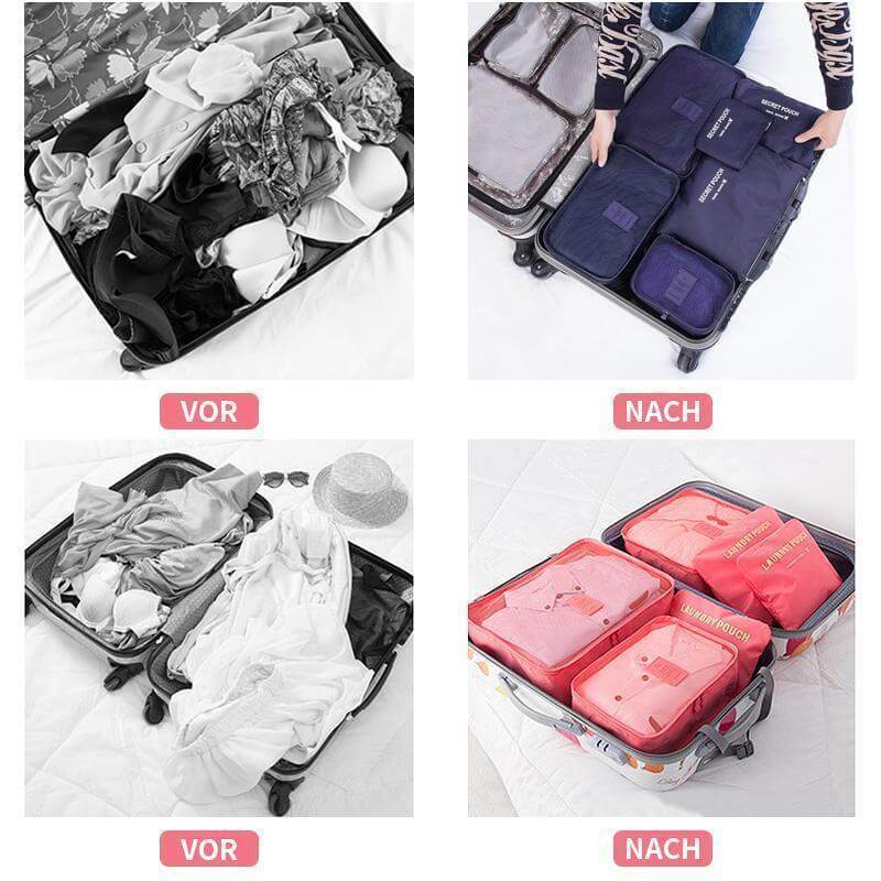 6-Piece Travel Packing Cube Set for Luggage Organization