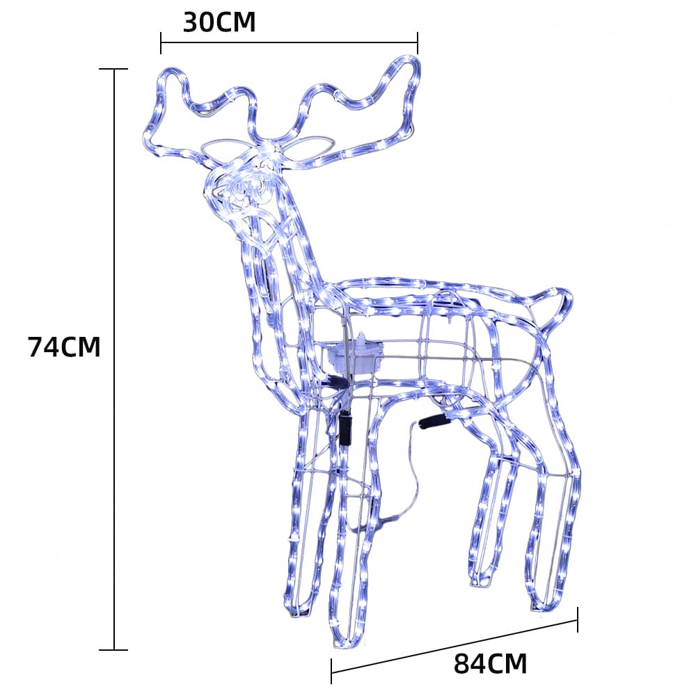 Acrylic Reindeer with LED Lights - Height 74 cm