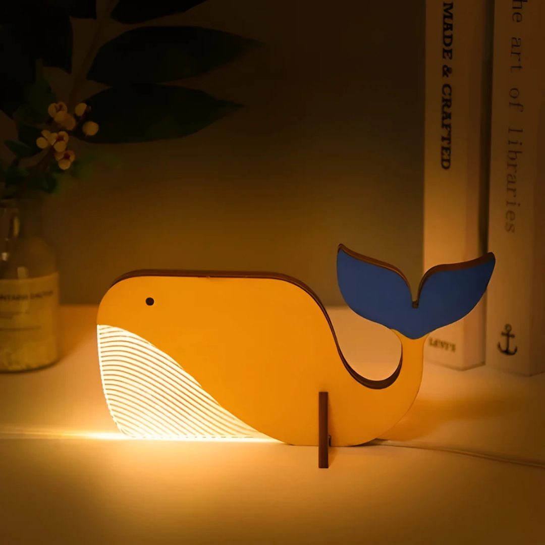 Animal Wood LED Table Lamp - Nordic Style Accent Lighting - Image 5
