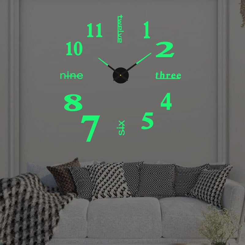 ArtisticTick Black Quartz Statement Wall Clock