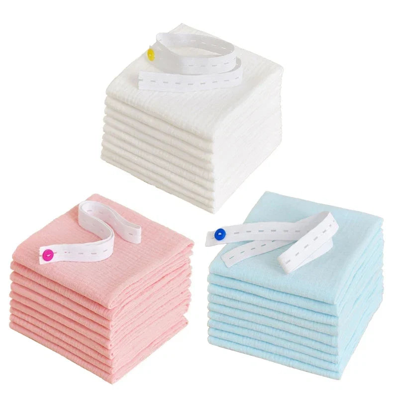 Baby Reusable Cotton Gauze Diapers - Soft & Eco-Friendly Newborn Nappies
