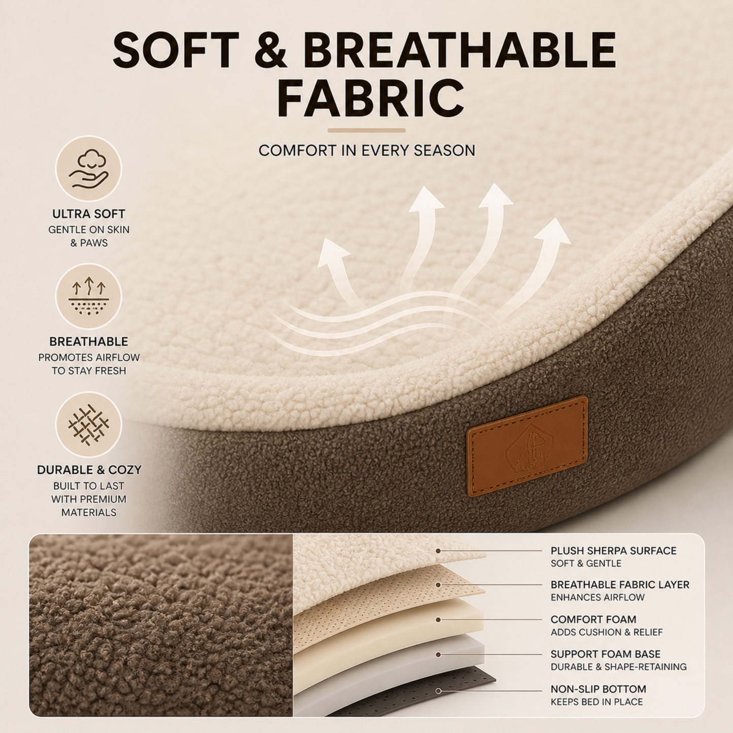 Bella | Pawvello Orthopedic Couch-Style Pet Bed