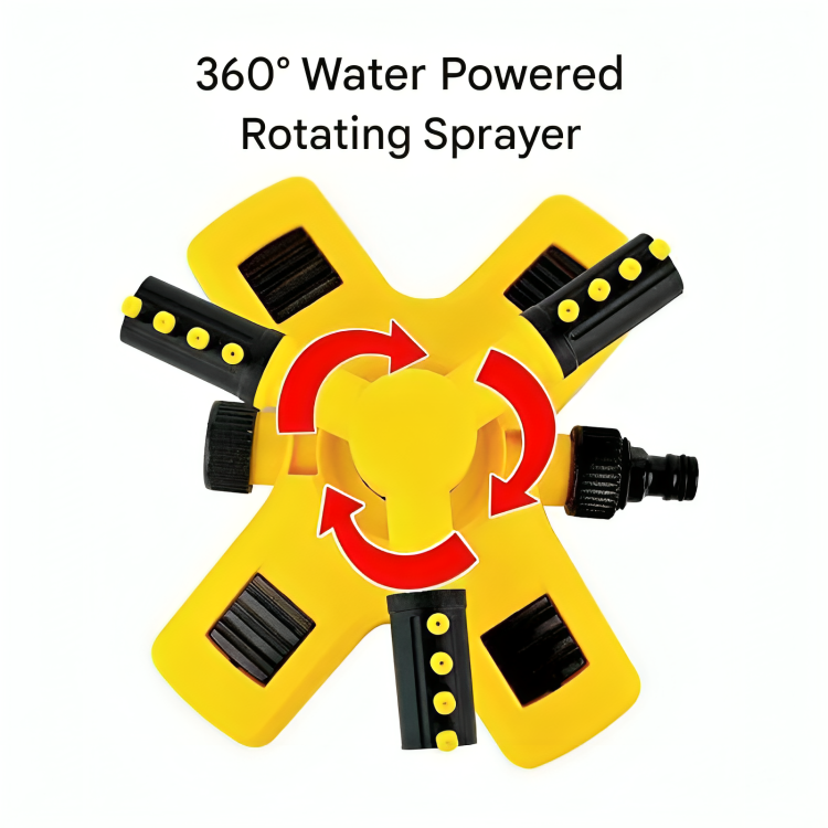Bella | Rotating Lawn Sprinkler with 360° Coverage, Water-Saving Technology & Adjustable Spray for Efficient Garden Irrigation