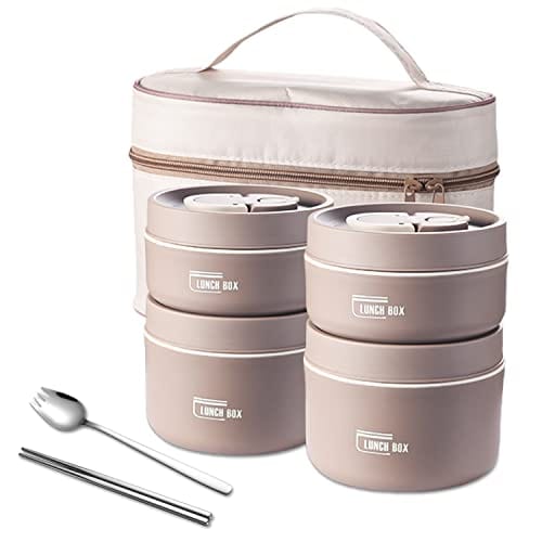 Bella Thermally Insulated Stainless Steel Lunch Box Containers