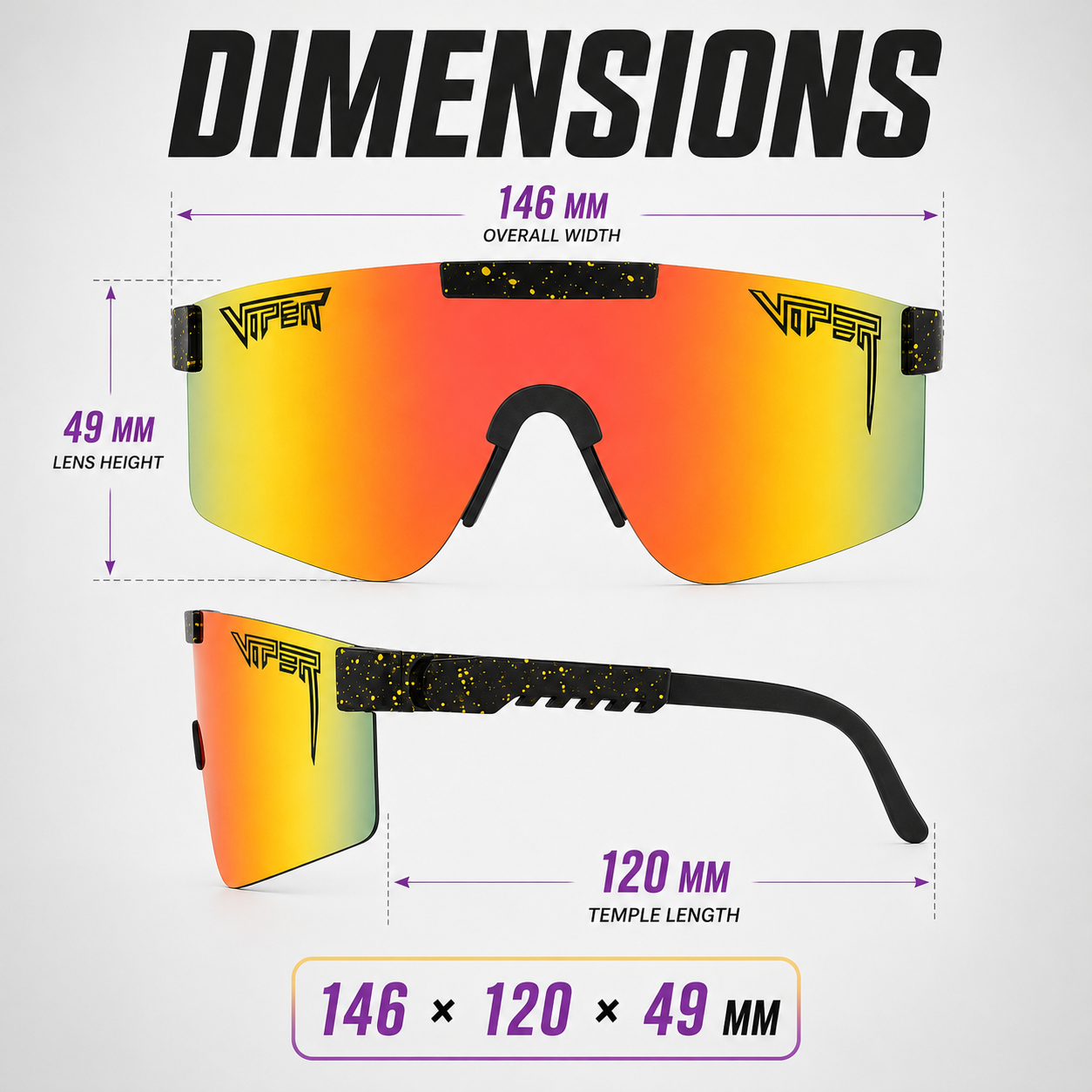 Bella | Vyndra Oversized Sport Shield Sunglasses