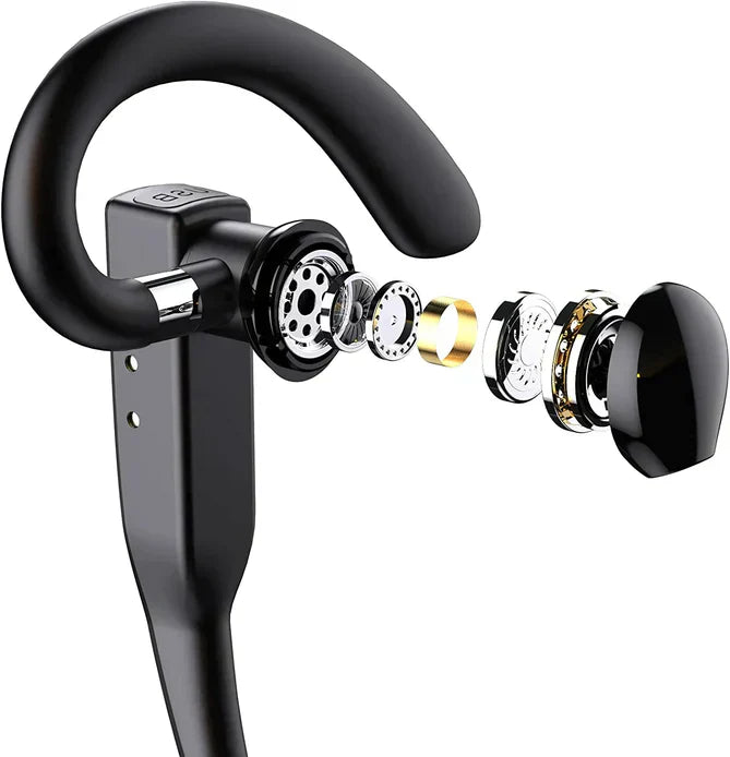 Bluetooth 5.1 Noise Cancelling Headset with Dual Mics for Men