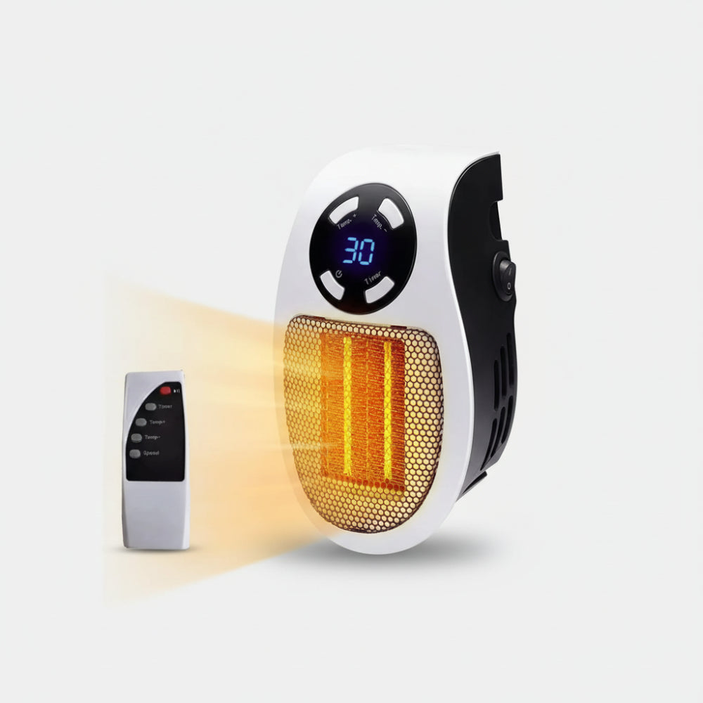 Compact Electric Heater – Energy-Efficient 500W Wall Heating with Remote Control for 20m² Interiors – Ideal for a Stylish and Cozy Evening in a Warm Home