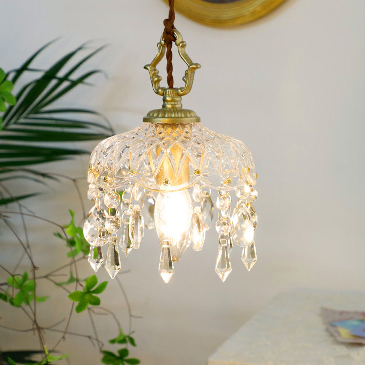Crystal Pendant Light - Elegant Glass Chandelier - Stylish Floral Ceiling Light Fixture - Image 6