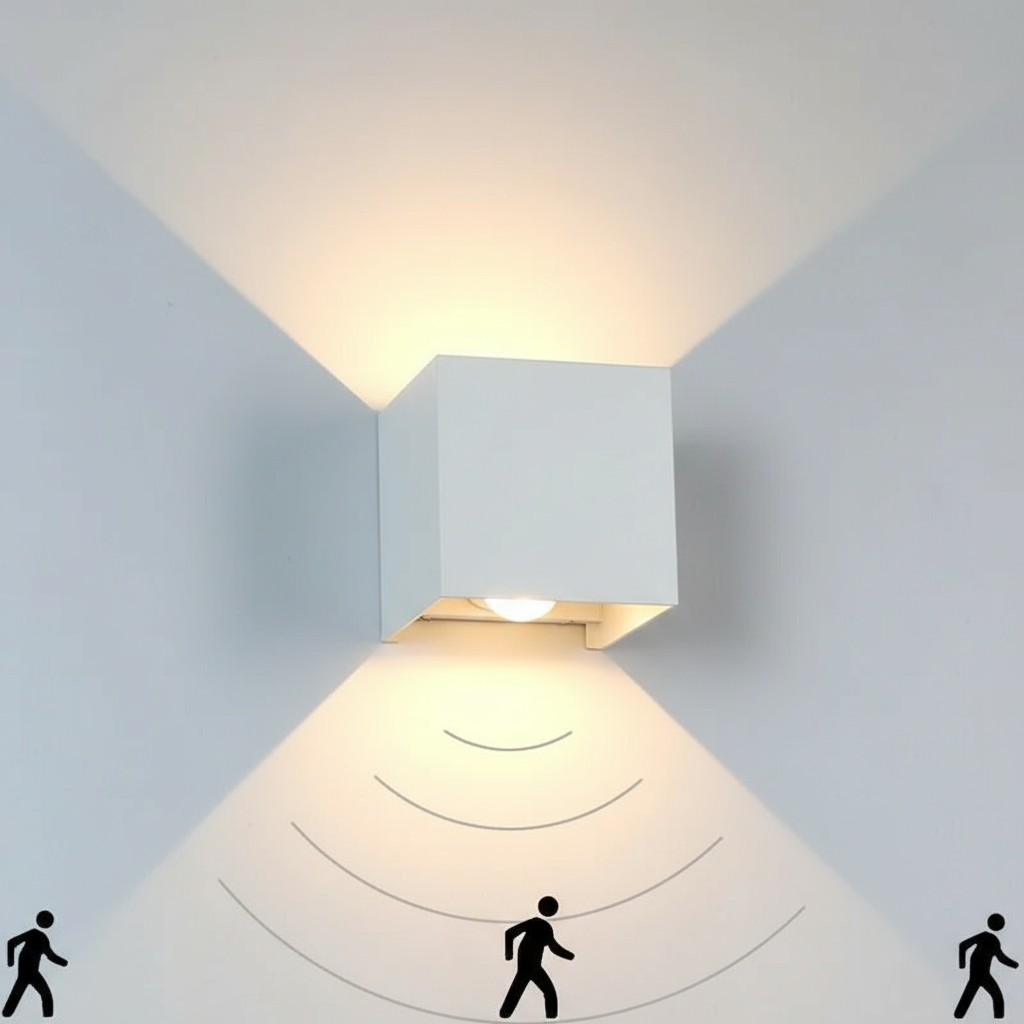 Cube Outdoor Wall Light - Modern Aluminium Exterior Fixture - LED Sconce - Image 6