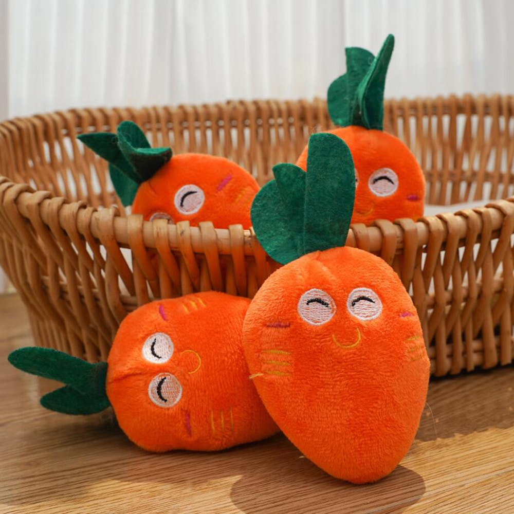 Dog Toy – Fun Carrot or Chicken Leg with Squeaker