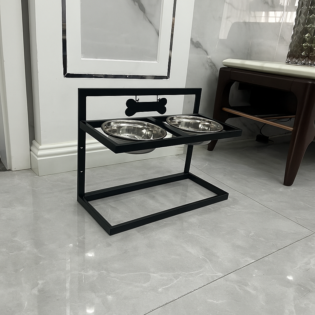 Elevated Dog Feeding Station - Stylish and Functional