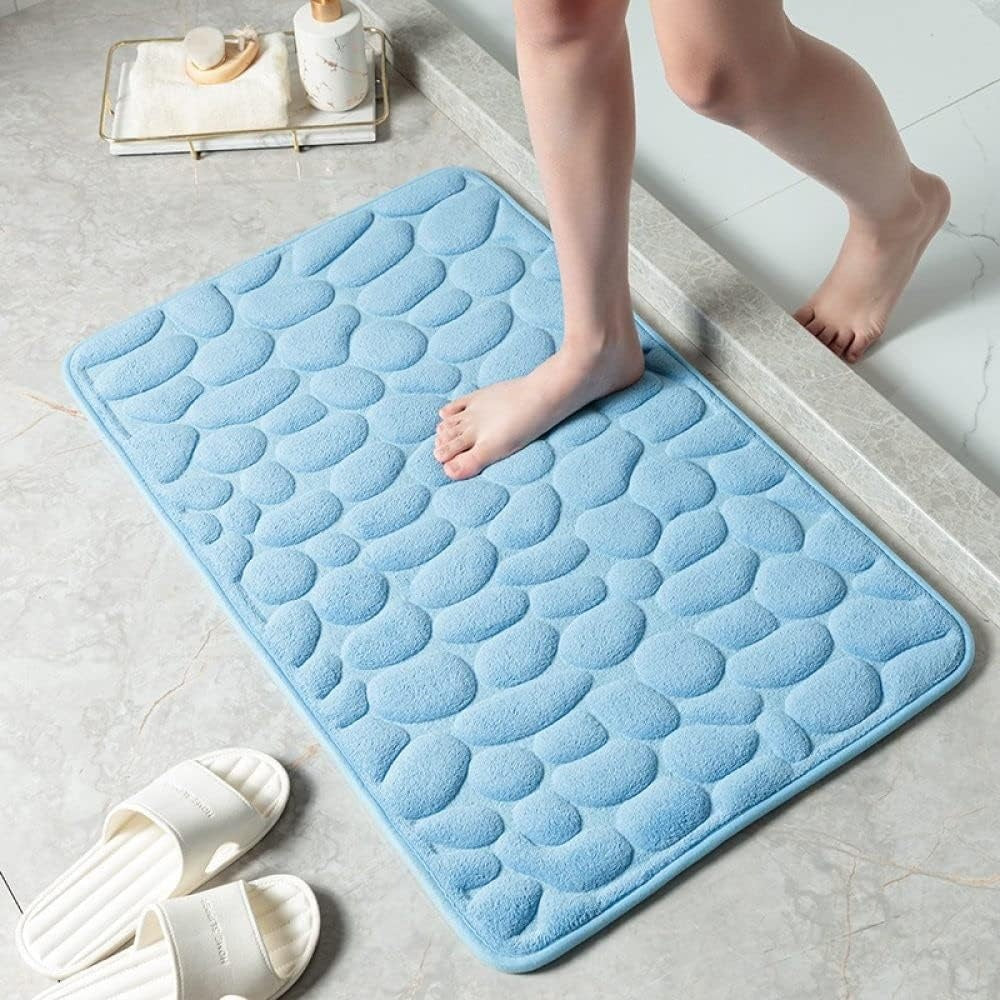 Embossed Bath Mat - Cobblestone Design - Stylish Versatile Mat - Image 6