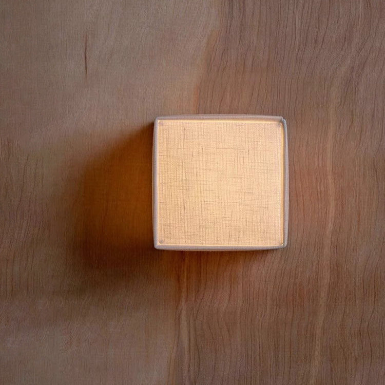 Fabric Shade Wall Lamp - Modern Square LED Sconce - Interior Lighting - Image 5