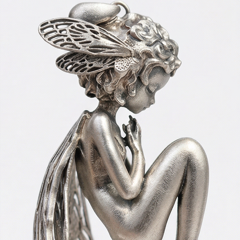 Faeluna – Sculpted Fairy Spirit Pendant
