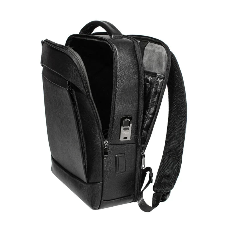 Men’s Large-Capacity Business Laptop Backpack with Fingerprint Lock – Anti-Theft