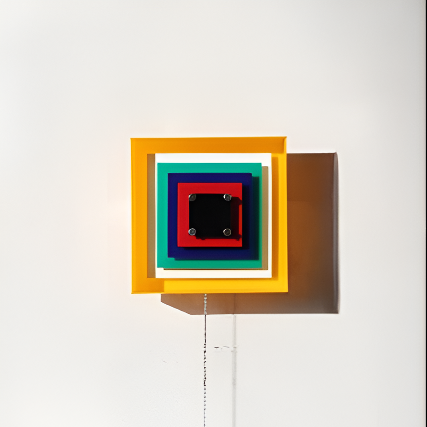 Geometric Acrylic Wall Sconce - Memphis Bauhaus Style LED Wall Lamp - Square Design - Image 6