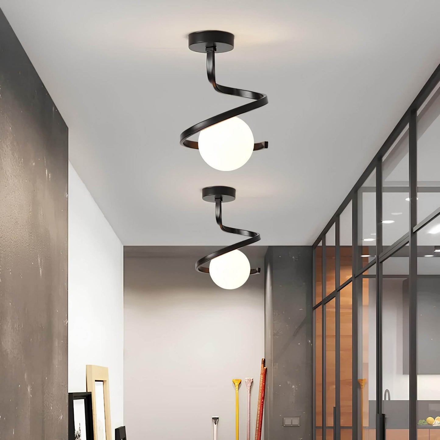Glass Ball Ceiling Light - Modern Style Iron Pendant - Stylish Lighting Fixture - Image 5