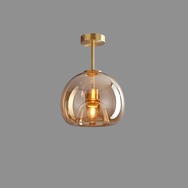 Glass Globe Ceiling Light - Elegant Semi-Flush Mount Lighting - Modern Nordic Style - Image 6