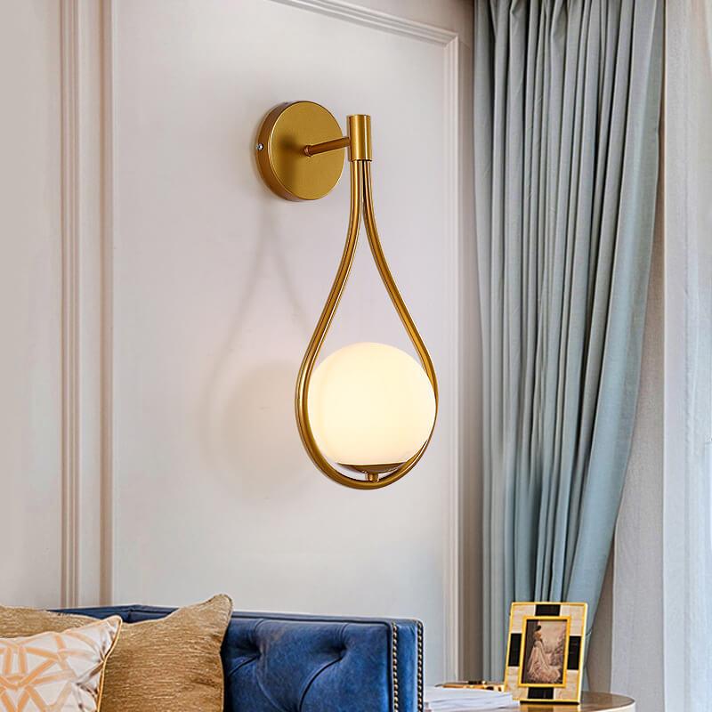 Glass Globe Wall Sconce - Teardrop LED Wall Light - Modern Elegant Style - Image 5