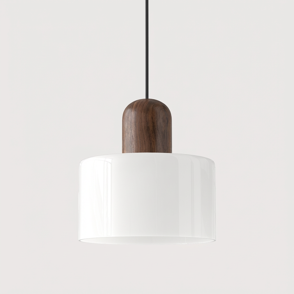 Glass Shade Pendant Light - Modern Cylinder Hanging Lamp - Elegant Interior Lighting - Image 12