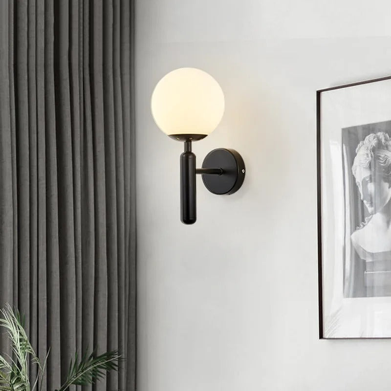 Globe Glass Wall Sconce - Modern Iron LED Wall Lamp - Nordic Style - Image 10