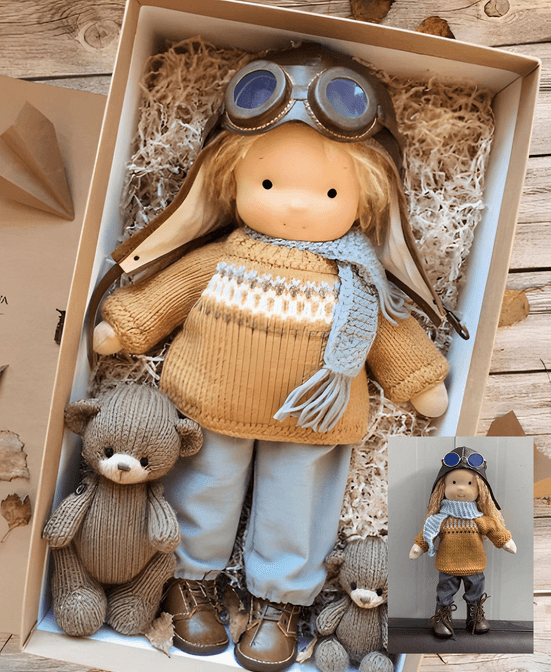 Handmade Waldorf Cuddle Doll for Children