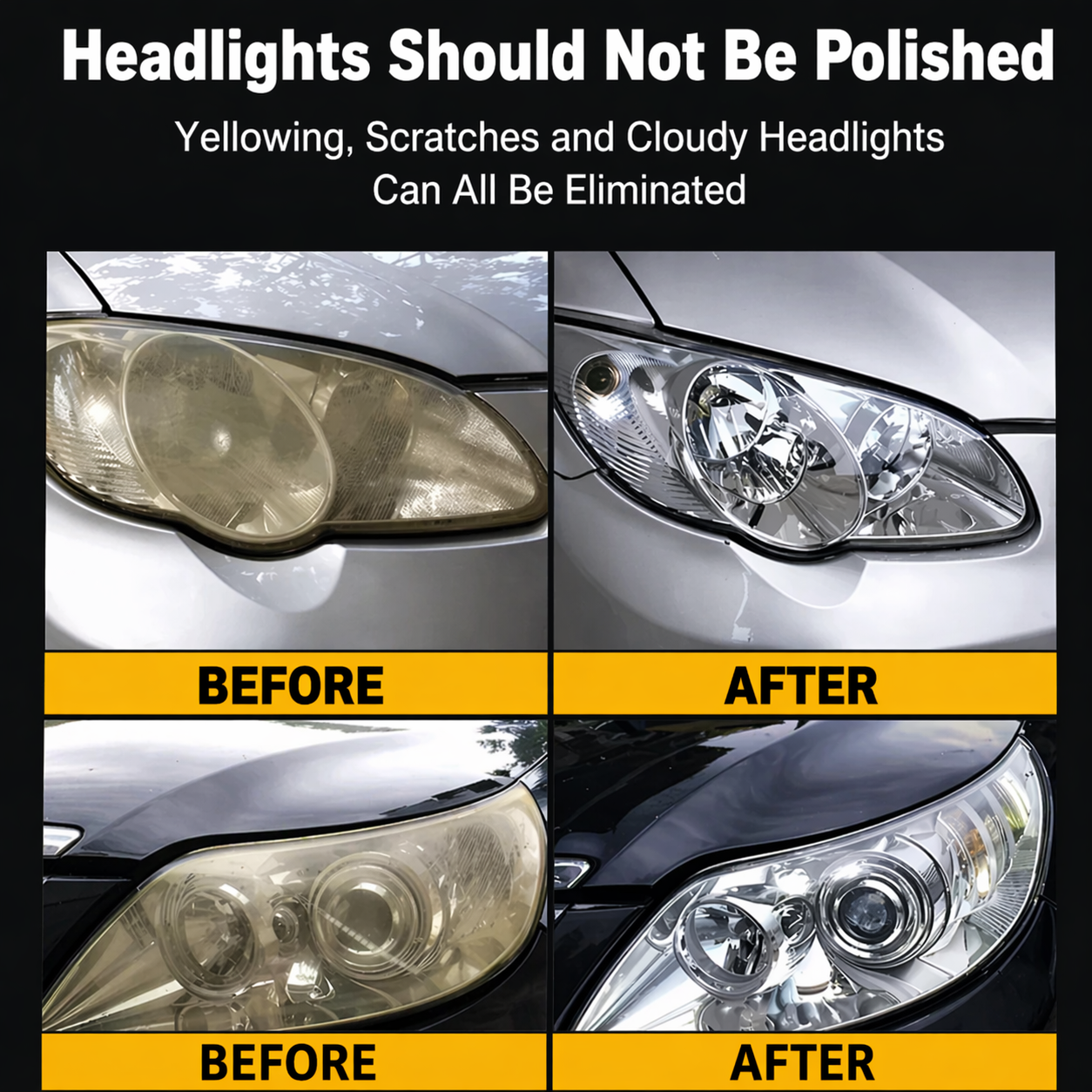 Headlight Restoration Fluid | Removes Yellowing | Instantly Clear | UV Protection | BrightLite