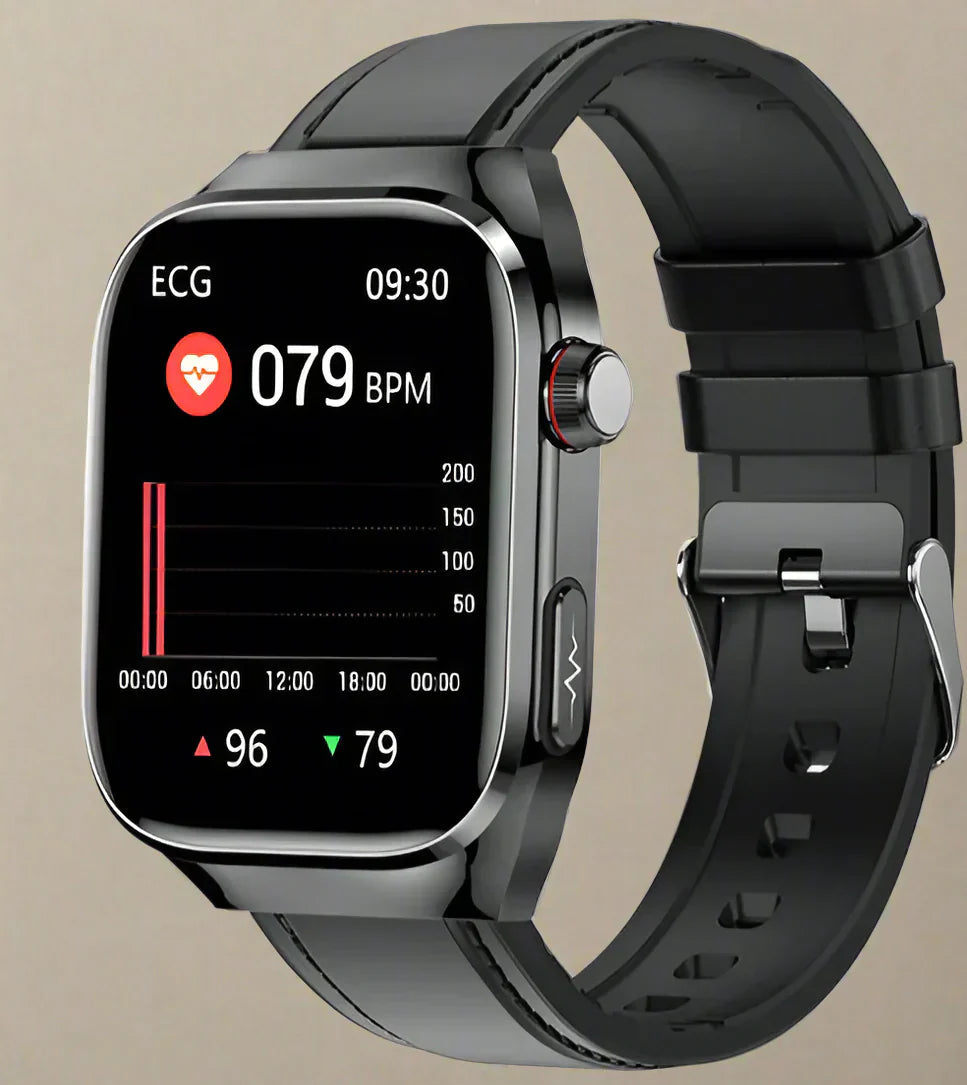 Health Smartwatch with ECG and 2.04 AMOLED Display – Monitor Heart Rate, Blood Sugar and More