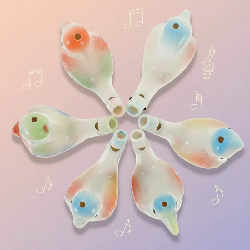 Interactive Ceramic Bird Sound Water Whistle Toy