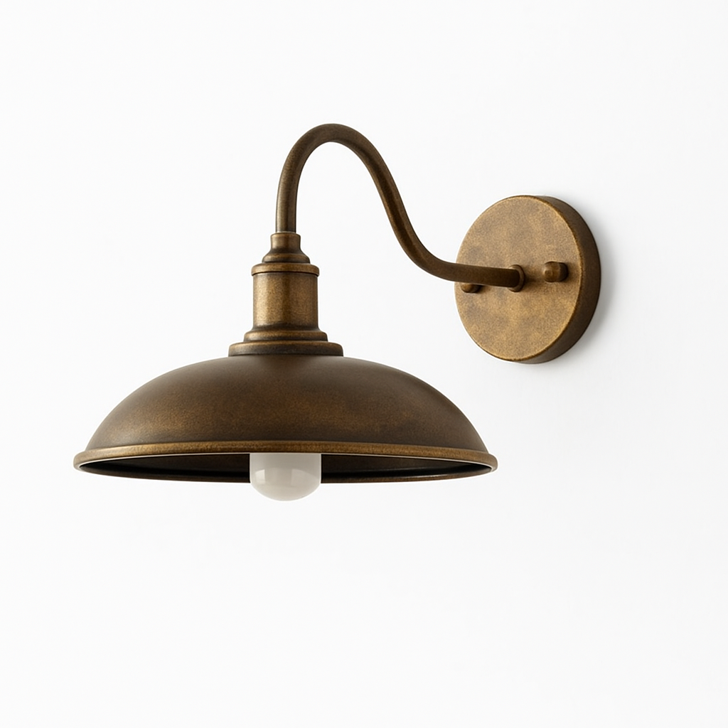 Iron Outdoor Wall Light - Industrial Style 1-Light Exterior Sconce - Image 8