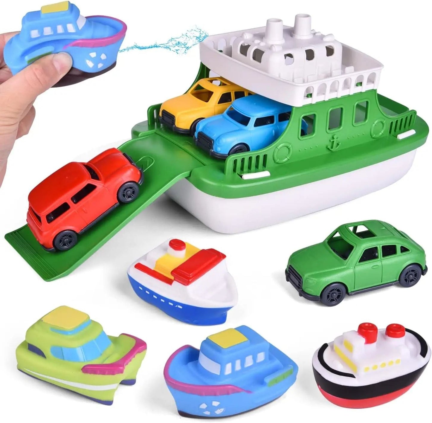 Kids' Bath Water Toy Set - Boats & Cars