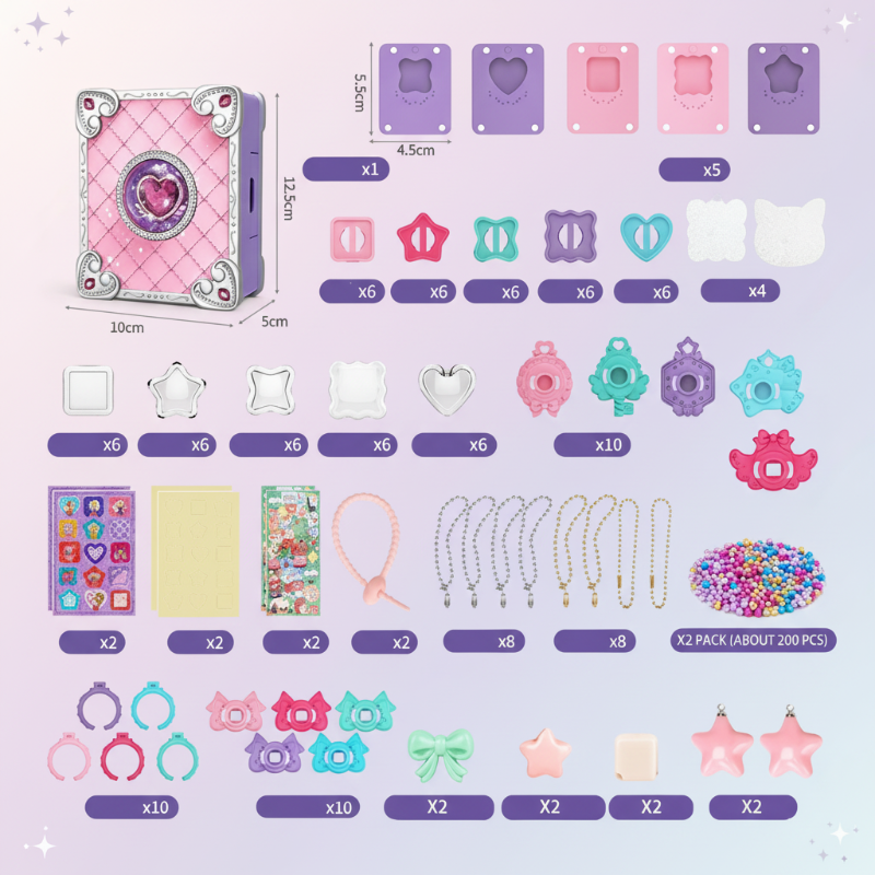 Kids DIY 3D Stickers & Jewelry Craft Kit