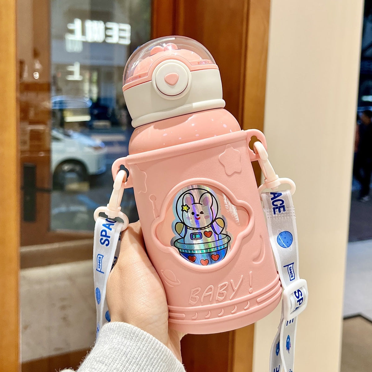 Kids' Insulated Thermos Water Bottle with Straw