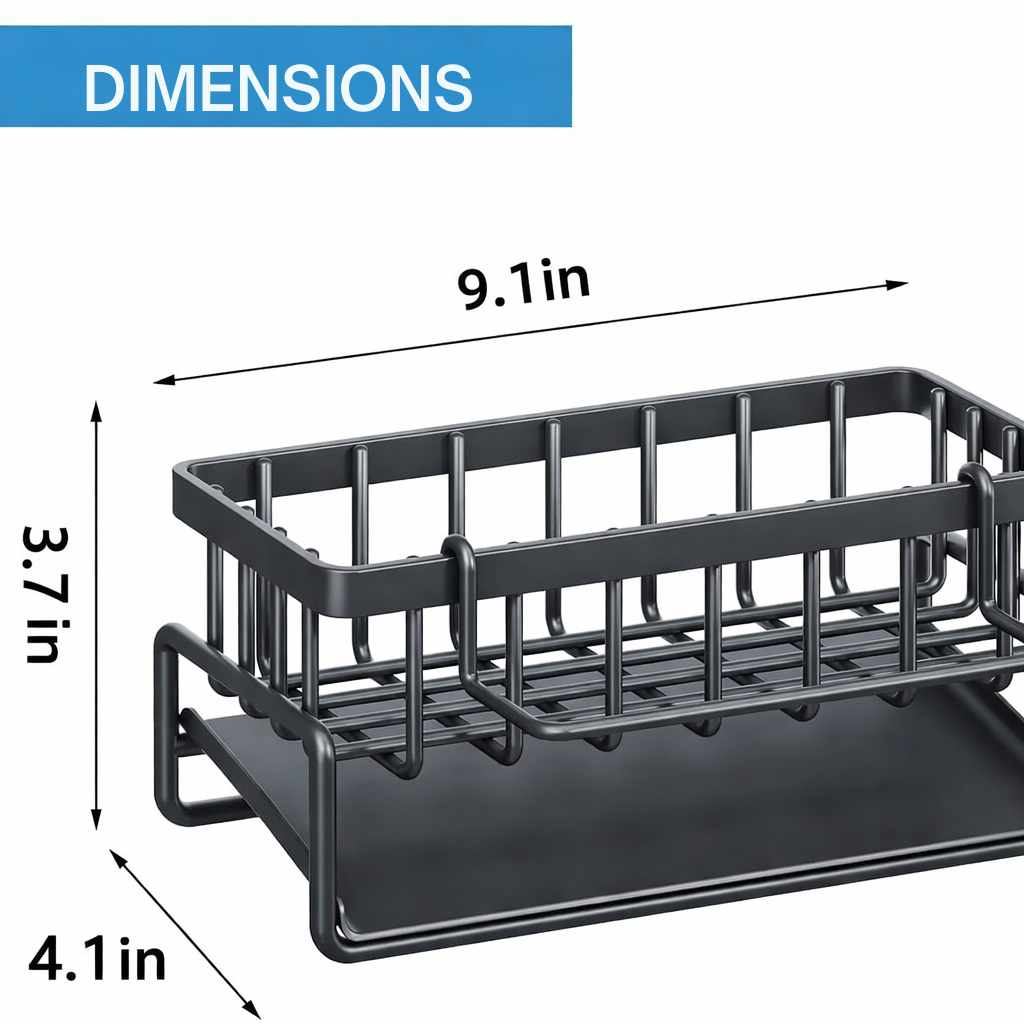 Kitchen Sink Caddy | Rustproof | With Towel Bar | AquaRack