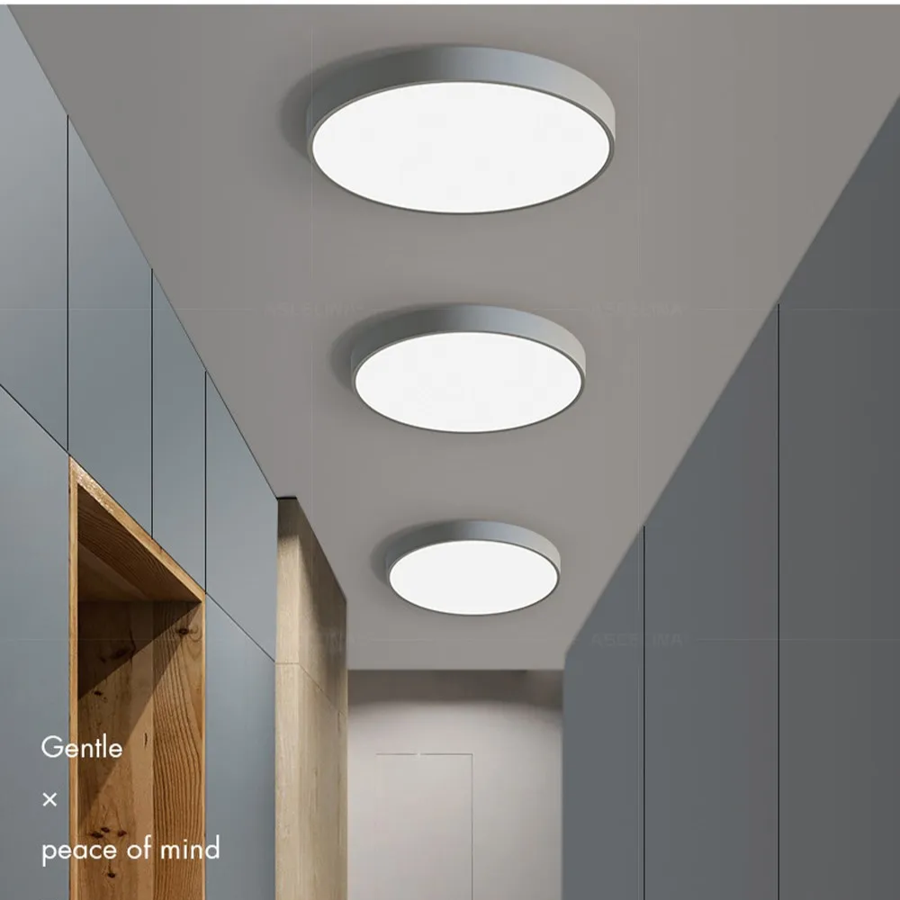 LED Ceiling Light - Round Aluminium Fixture - Modern Minimalist Style - Image 7