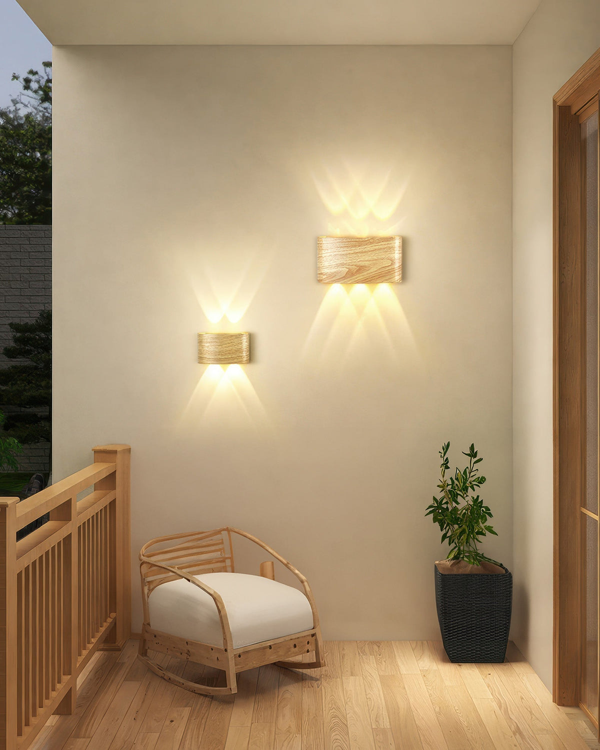 Luxury Wood-Grain Wall Lamp for Timeless Ambiance