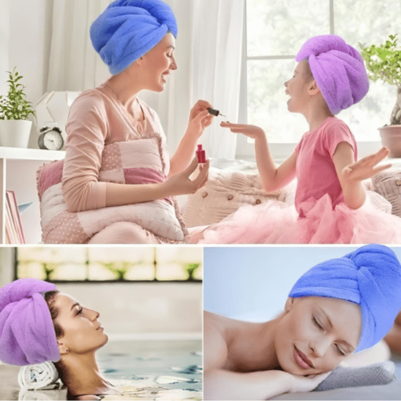 Magic Microfiber Hair Towel, Quick Drying, Convenient Closure, Soft and Lightweight – Ideal for Everyday Use