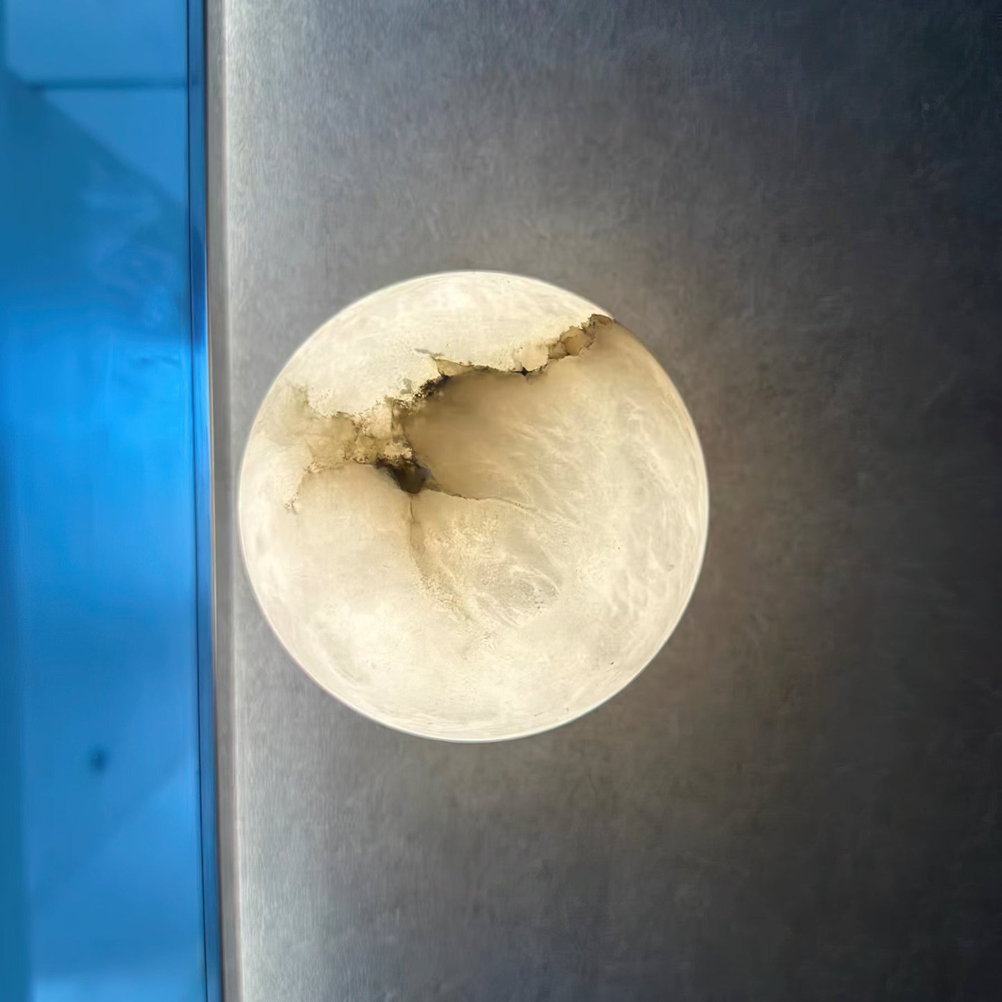 Marble Orb Wall Sconce - LED 1-Light - Modern Japandi Lighting - Image 5