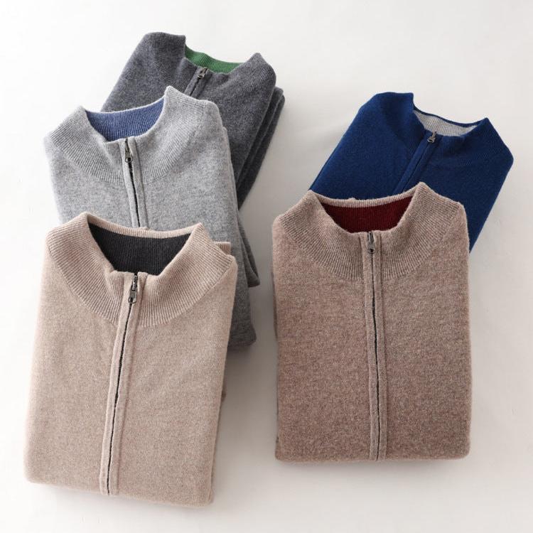 Men's Casual Long-Sleeve Open-Front Cardigan