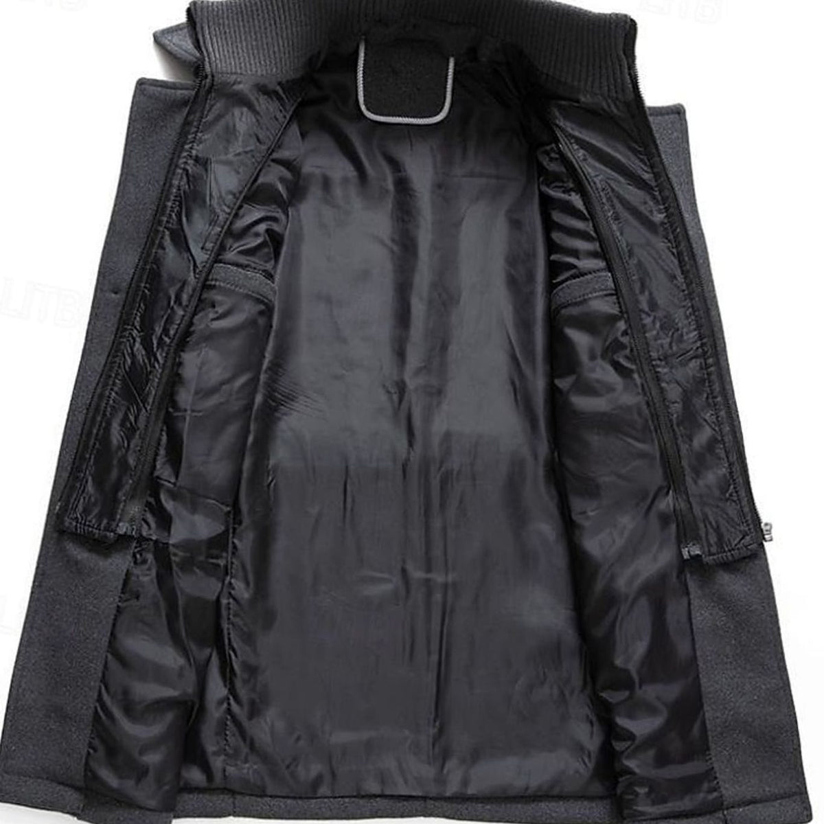 Men's Double-Breasted Tailored Wool Overcoat