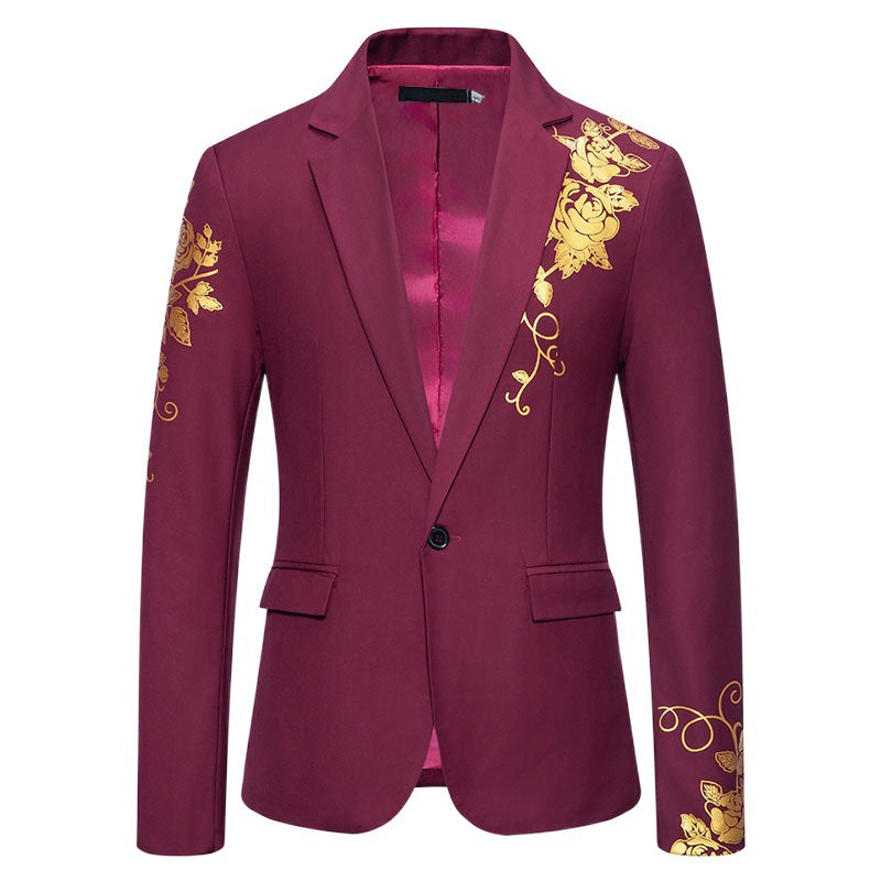 Men's Elegant Floral Blazer