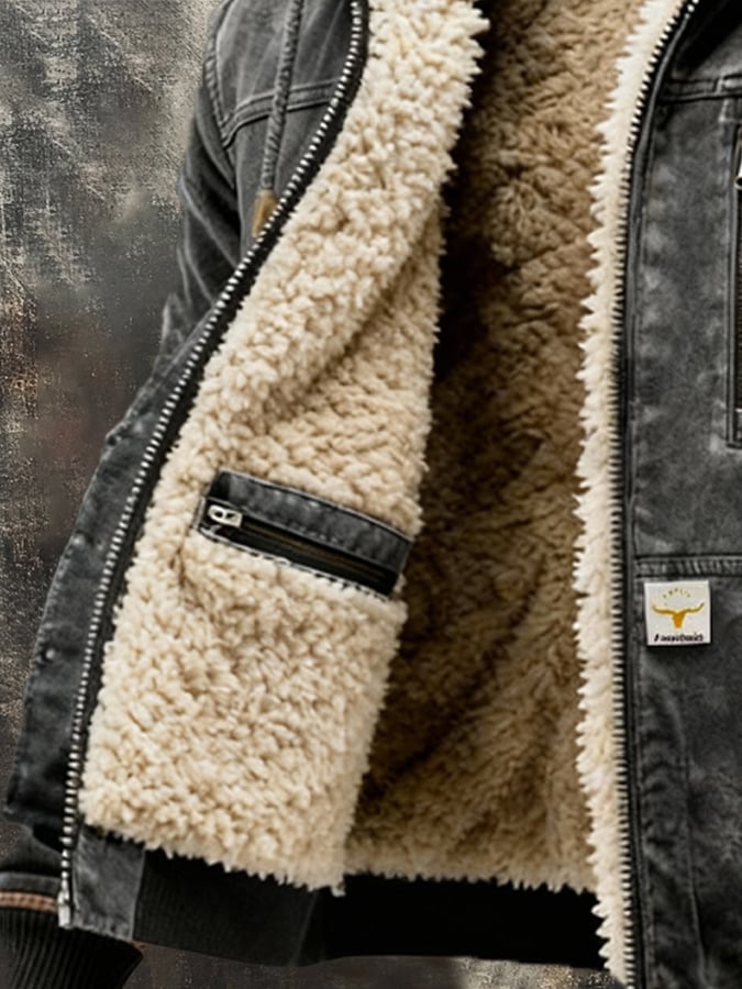 Men's Rugged Warm Jacket with a Comfortable Fit