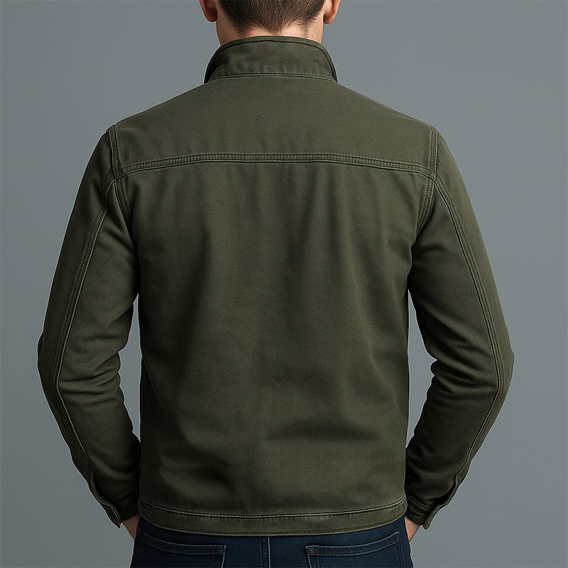 Men’s Vintage Stand-Collar Zip Jacket – Autumn & Winter Jacket for Everyday Wear