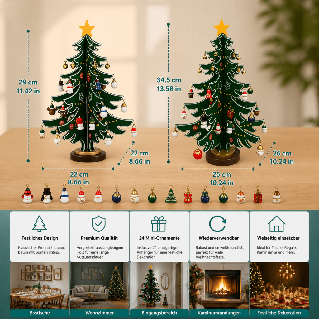 Mini Christmas Tree Ornament Advent Calendar – 24 Days Filled with Holiday Surprises