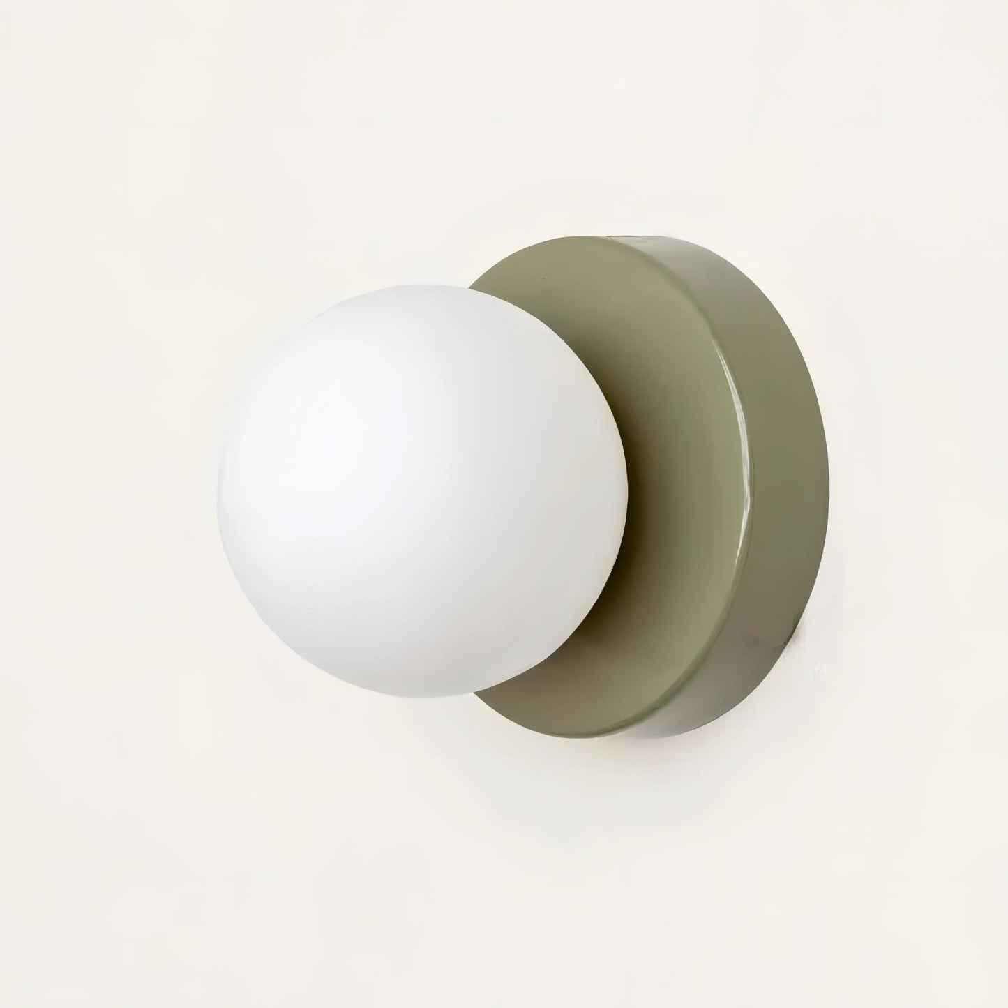 Minimalist Wall Lamp - Wooden Base - Modern White Glass Globe - G9 Fitting - Image 6