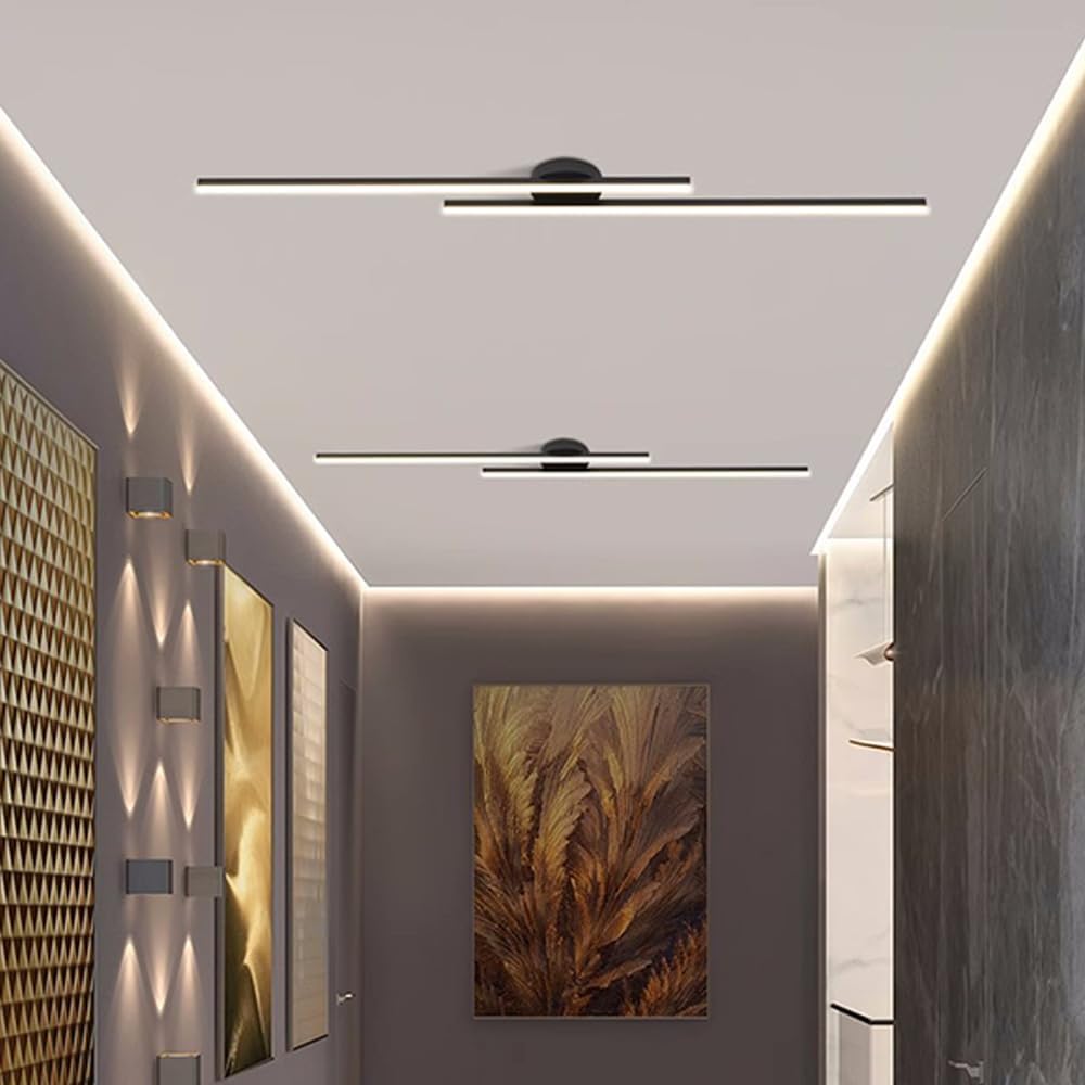 Modern Aluminium Semi Flush Mount LED Ceiling Light