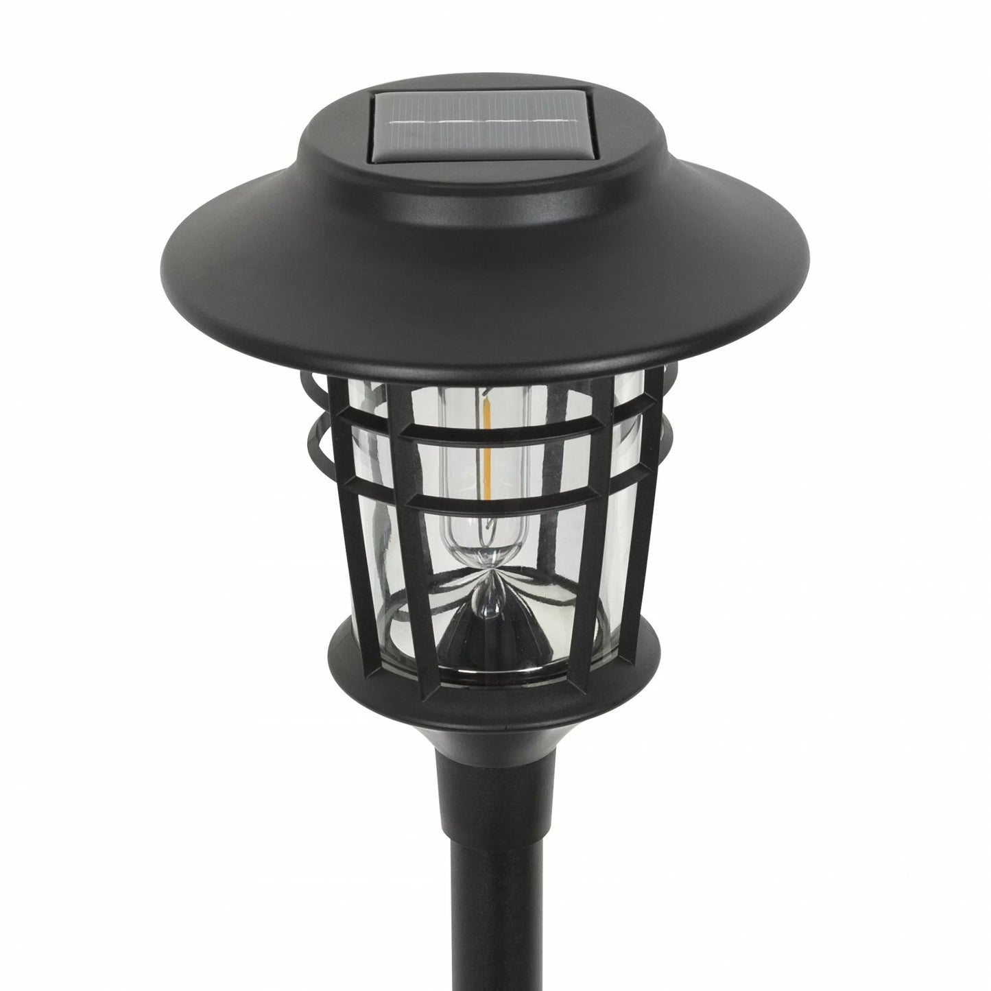 Modern Black Plastic Solar Garden Light - Flame Effect LED Pathway Light - Image 5