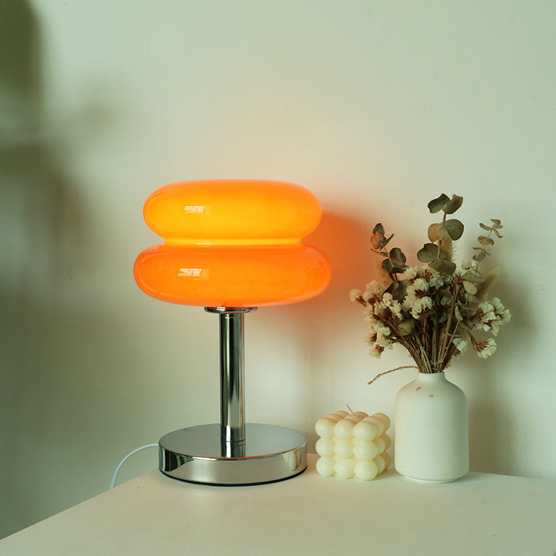 Modern Glass Table Lamp - Stylish LED Light - Plug-in Accent Lamp - Image 1