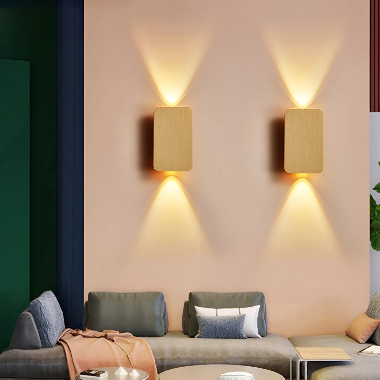 Modern LED Wall Lamp - Rectangle Design - Indoor Lighting - Brushed Black Finish - Image 7