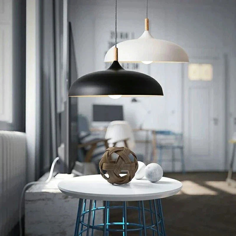NordicOak Loft LED Oak Pendant Light – Scandinavian Design